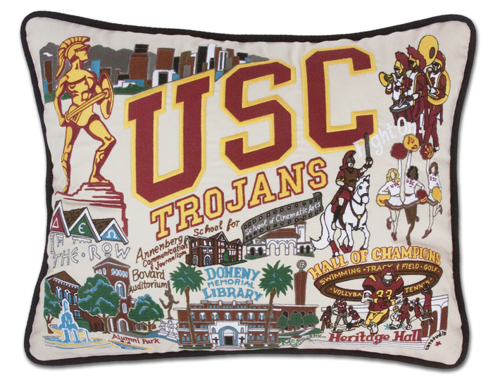 UNIVERSITY OF SOUTHERN CALIFORNIA PILLOW BY CATSTUDIO