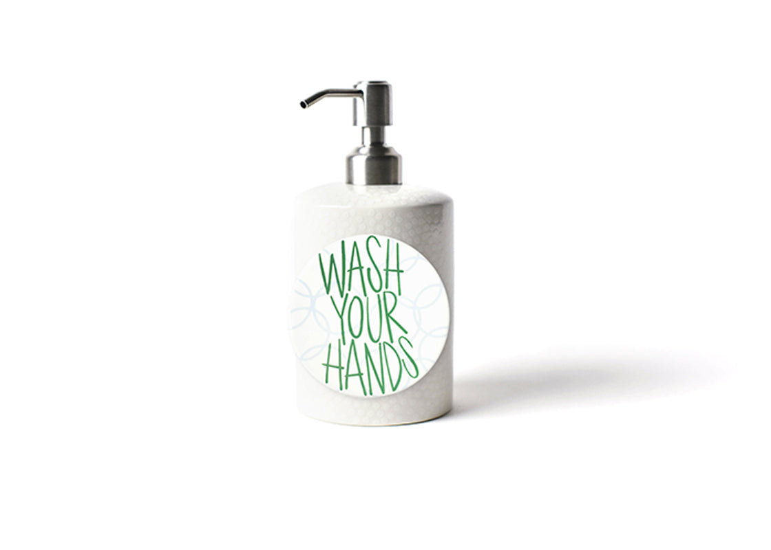HAPPY EVERYTHING WHITE SMALL DOT MINI CYLINDER SOAP PUMP - A. Dodson's