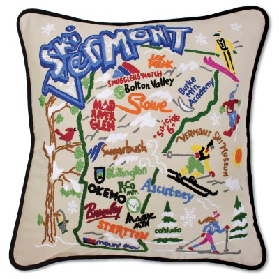 SKI VERMONT PILLOW BY CATSTUDIO - A. Dodson's