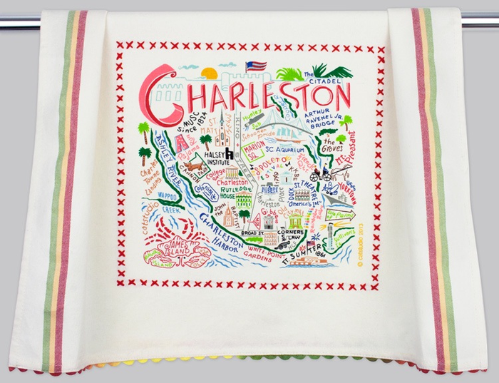 CHARLESTON DISH TOWEL BY CATSTUDIO