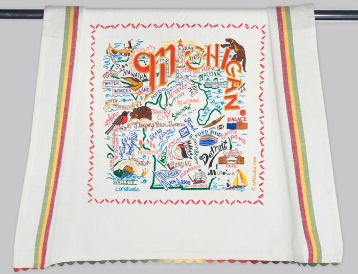 MICHIGAN DISH TOWEL BY CATSTUDIO