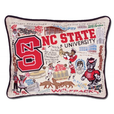 NORTH CAROLINA STATE UNIVERSITY PILLOW BY CATSTUDIO