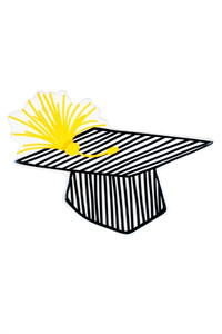 HAPPY EVERYTHING STRIPED GRADUATION CAP MINI ATTACHMENT Happy Everything - A. Dodson's
