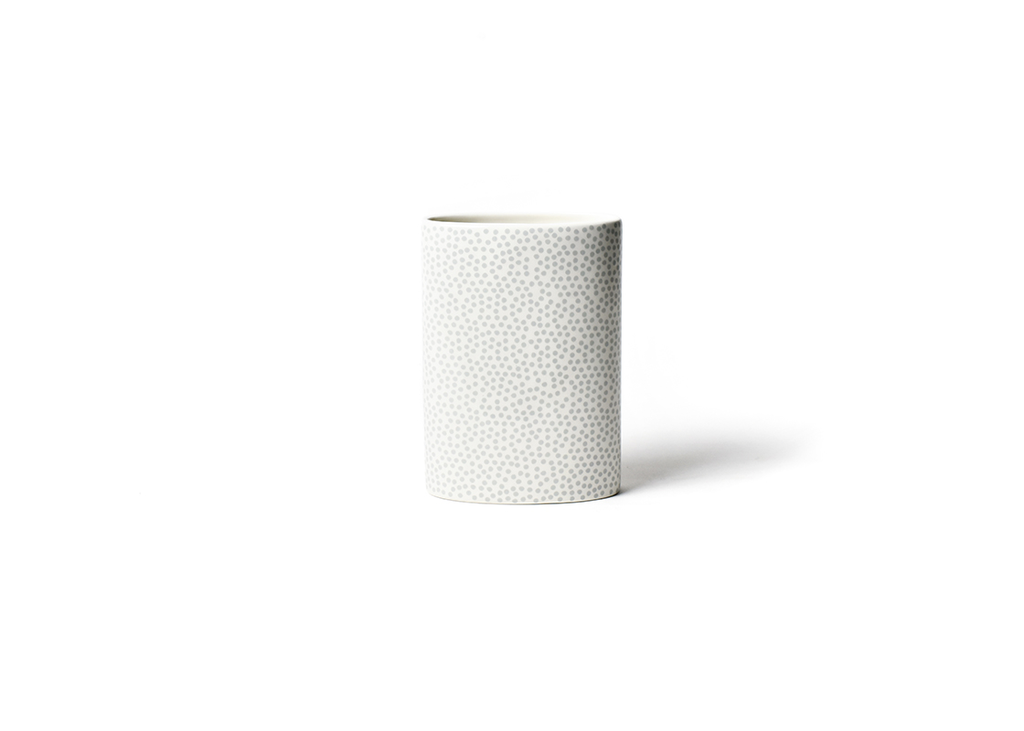 HAPPY EVERYTHING STONE SMALL DOT MINI OVAL VASE - A. Dodson's