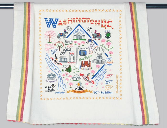 WASHINGTON DC DISH TOWEL BY CATSTUDIO