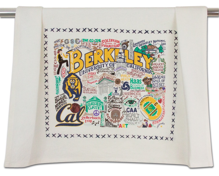 UNIVERSITY OF CA BERKELEY DISH TOWEL BY CATSTUDIO