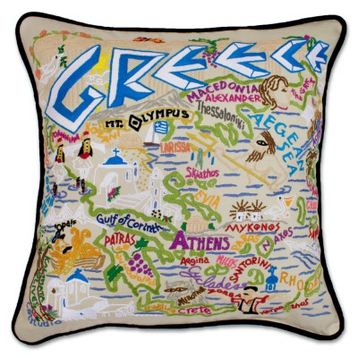 GREECE PILLOW BY CATSTUDIO