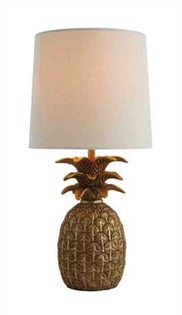 RESIN PINEAPPLE LAMP, Creative Co-op - A. Dodson's