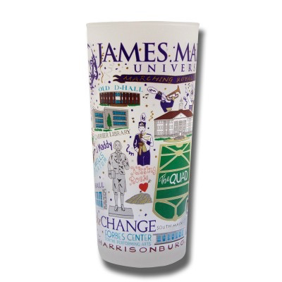 JAMES MADISON UNIVERSITY GLASS BY CATSTUDIO