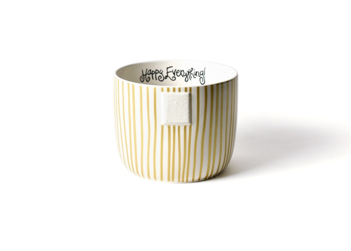 HAPPY EVERYTHING GOLD STRIPE MINI BOWL