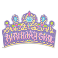 GLITTER BIRTHDAY GIRL CROWN CARD