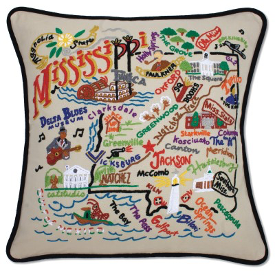 MISSISSIPPI PILLOW BY CATSTUDIO