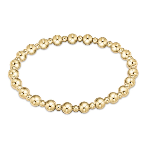 classic grateful pattern 5mm bead bracelet - gold by enewton