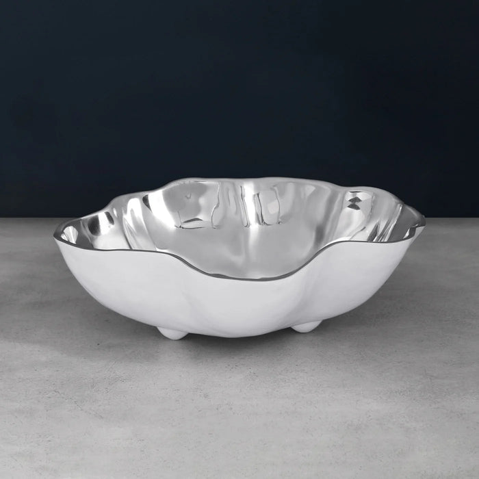 BEATRIZ BALL THANNI Onyx Medium Bowl (White and Silver)