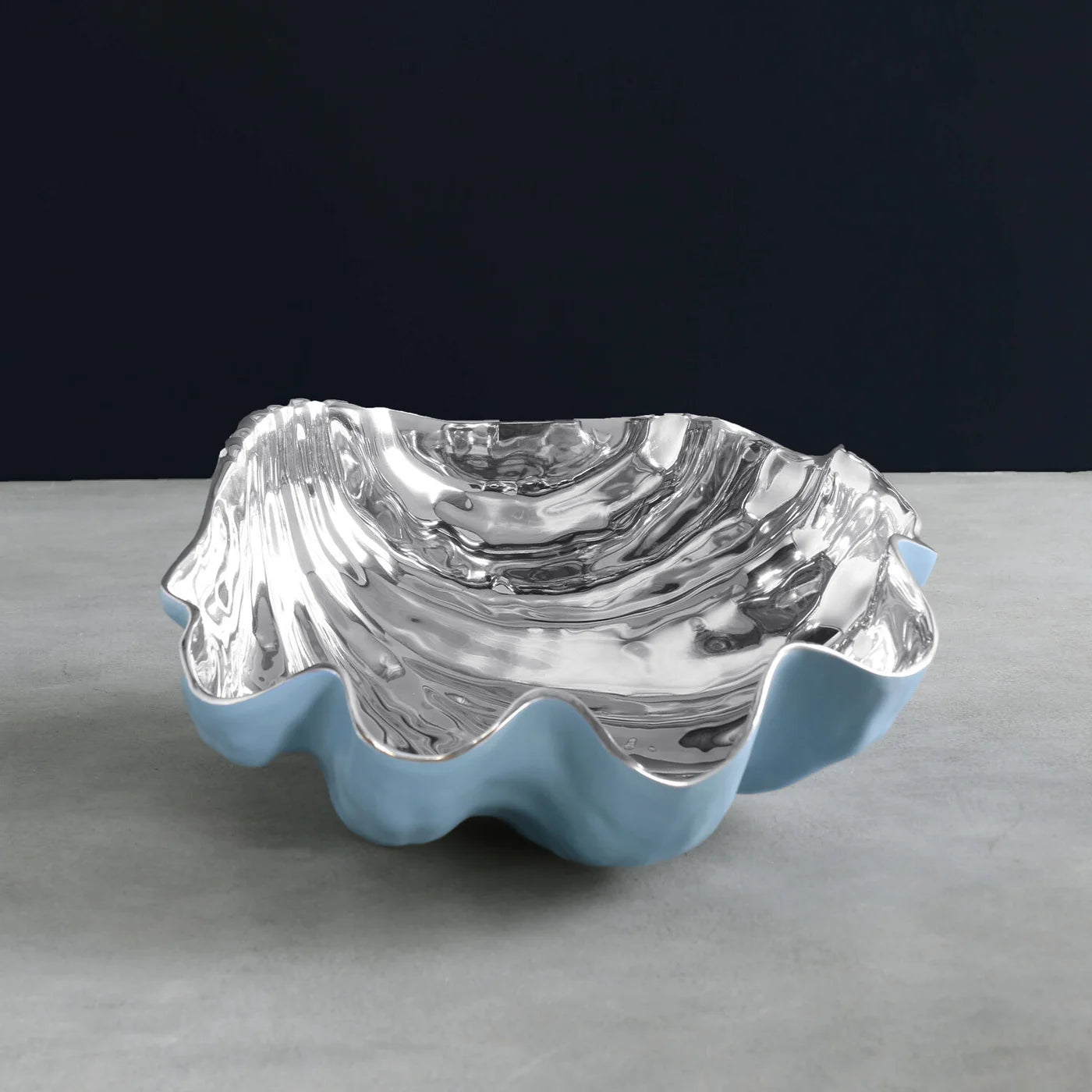 BEATRIZ BALL THANNI Shell Large Bowl (Blue and Silver) - A. Dodson's