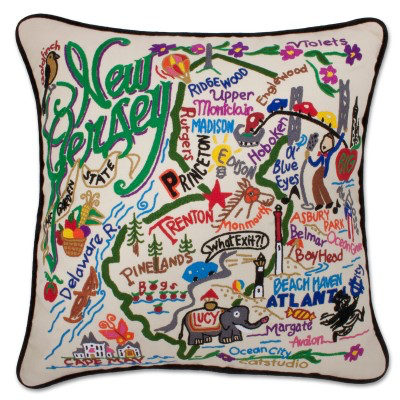 NEW JERSEY PILLOW BY CATSTUDIO