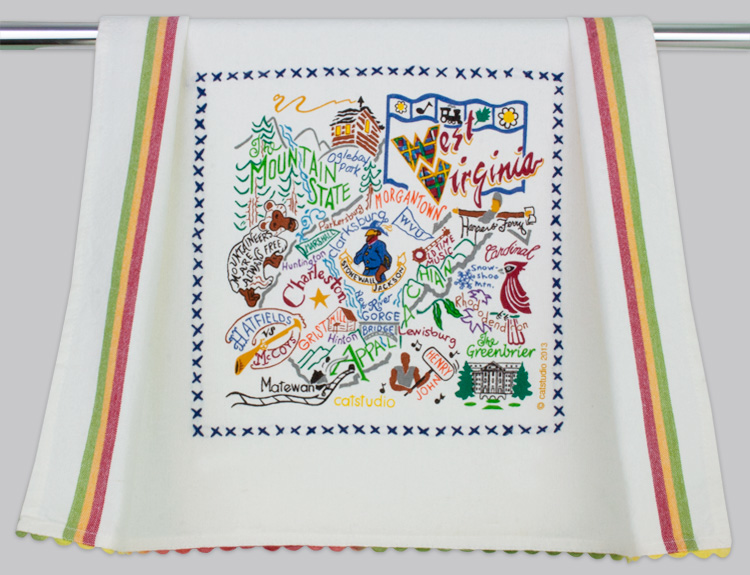 WEST VIRGINIA DISH TOWEL BY CATSTUDIO - A. Dodson's