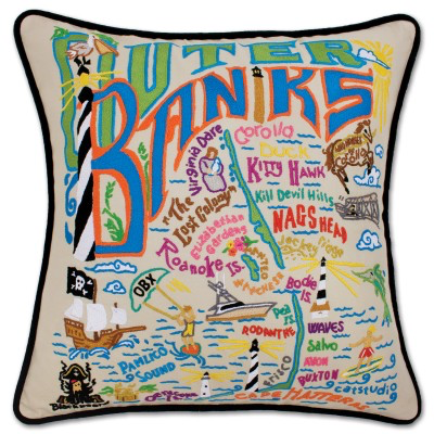 OUTER BANKS PILLOW BY CATSTUDIO