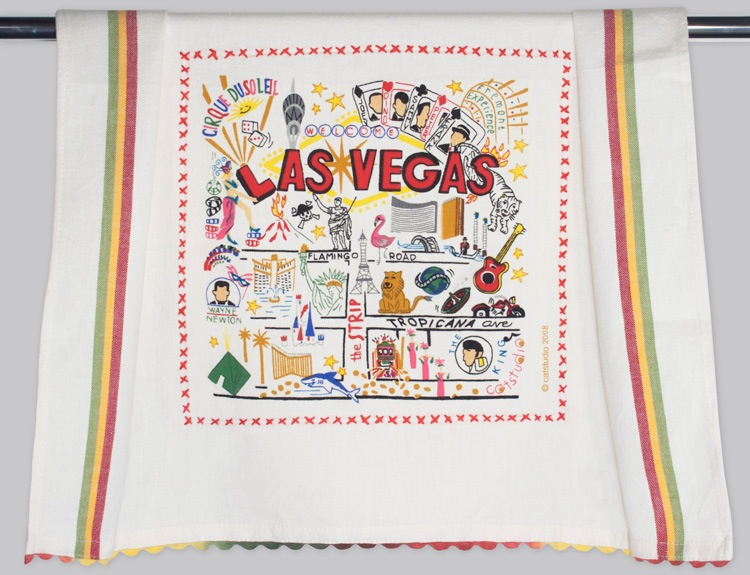 LAS VEGAS DISH TOWEL BY CATSTUDIO - A. Dodson's