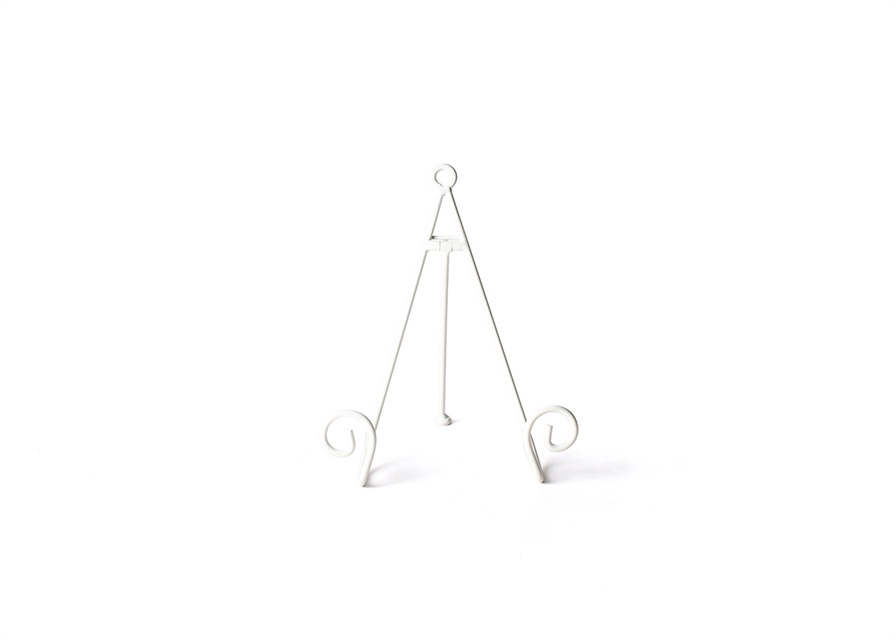HAPPY EVERYTHING MEDIUM SWIRL PLATE STAND WHITE - A. Dodson's
