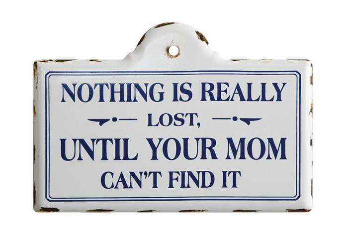 ENAMELED "NOTHING IS REALLY LOST" WALL PLAQUE