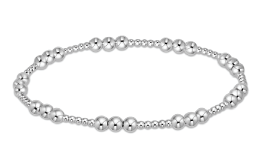 classic joy pattern 4mm bead bracelet - sterling by enewton