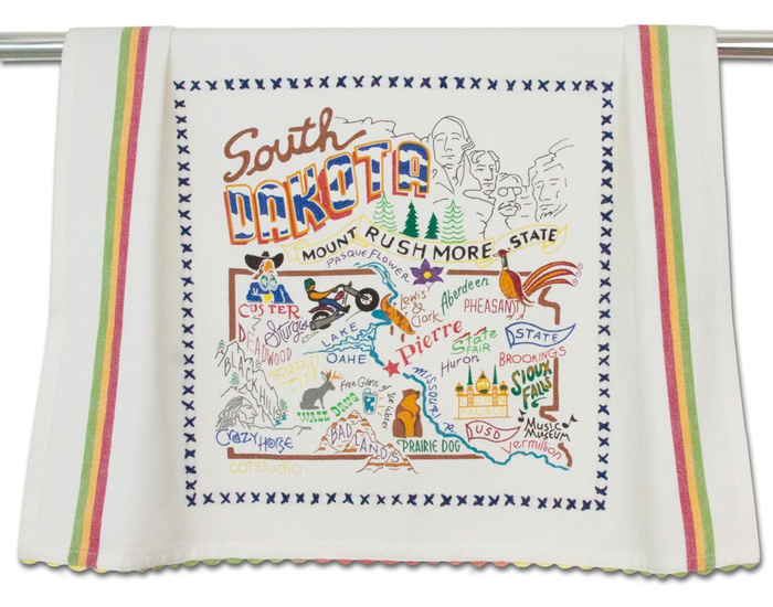 SOUTH DAKOTA DISH TOWEL BY CATSTUDIO