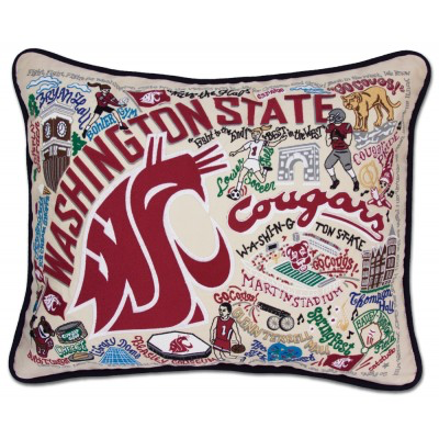 WASHINGTON STATE UNIVERSITY PILLOW BY CATSTUDIO