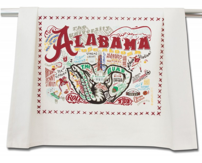 UNIVERSITY OF ALABAMA DISH TOWEL BY CATSTUDIO