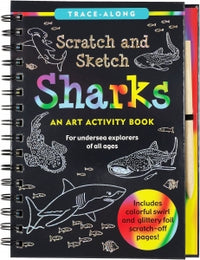 SCRATCH & SKETCH SHARKS TRACE ALONG