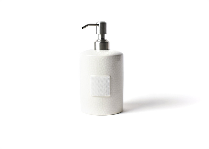 HAPPY EVERYTHING WHITE SMALL DOT MINI CYLINDER SOAP PUMP