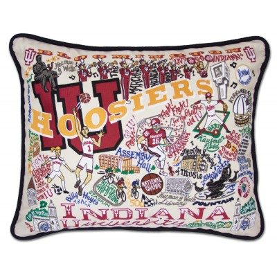 INDIANA UNIVERSITY PILLOW BY CATSTUDIO