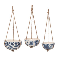 Dol Shibori Hanging Bowl Planter - 3 sizes