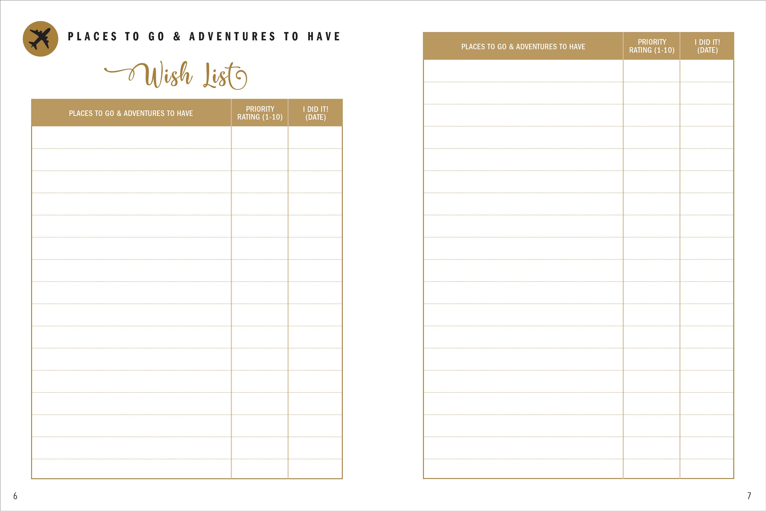 MY BUCKET LIST JOURNAL - A. Dodson's