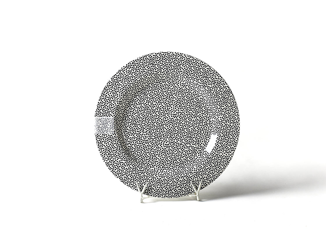 HAPPY EVERYTHING BLACK SMALL DOT BIG ENTERTAINING ROUND PLATTER