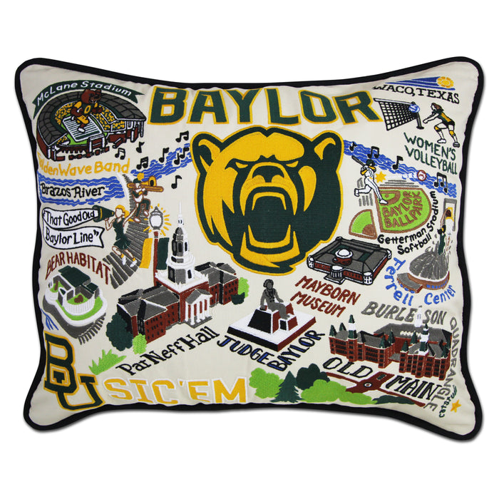 BAYLOR UNIVERSITY PILLOW BY CATSTUDIO