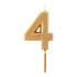 Number Birthday Candle - 4 - Gold - A. Dodson's