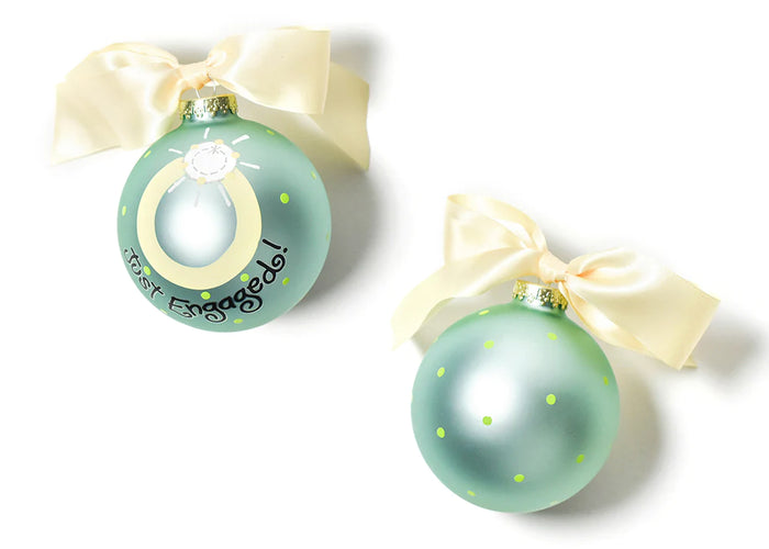 Coton Colors Just Engaged Glass Ornament