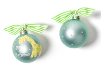 Coton Colors Baby's First Christmas Blue Giraffe Glass Ornament