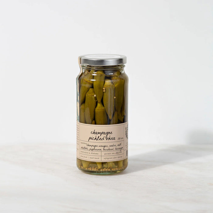 CHAMPAGNE PICKLED OKRA