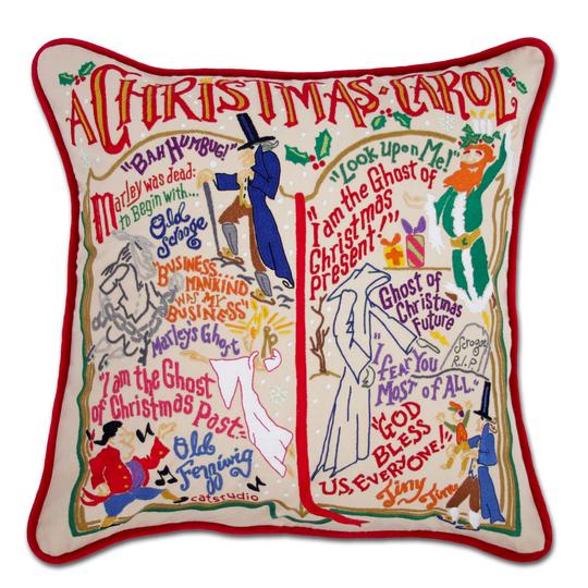 CHRISTMAS CAROL PILLOW BY CATSTUDIO