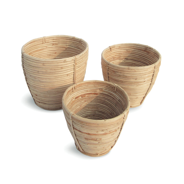 CANE RATTAN RD TAPERED BASKETS ST/3 BY NAPA HOME & GARDEN