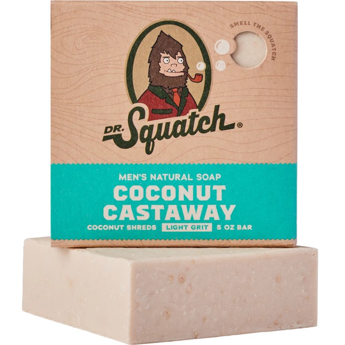 COCONUT CASTAWAY + BARBERSHOP DROP  Dr. Squatch & Sudsy Bear News 