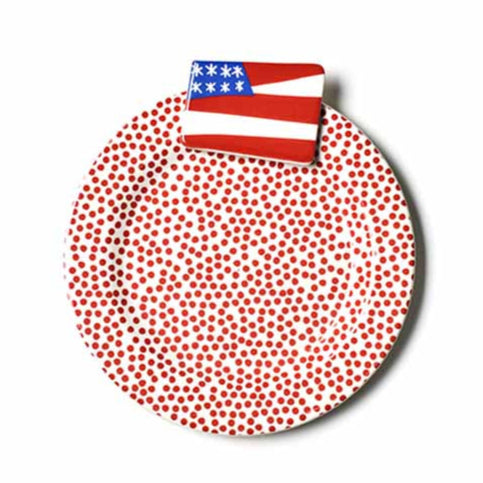 HAPPY EVERYTHING FLAG EMBELLISHMENT PLATE