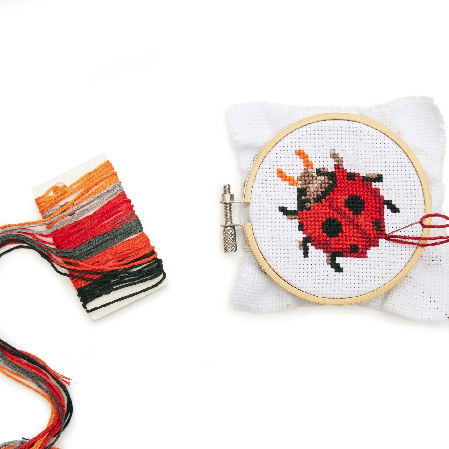 Mini CrossStitch Embroidery Kit Ladybug - A. Dodson's
