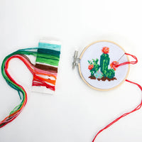 Mini CrossStitch Embroidery Kit Cactus