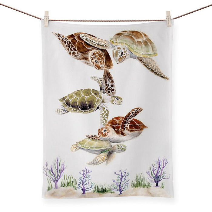 Turtle Family, Tea Towel
