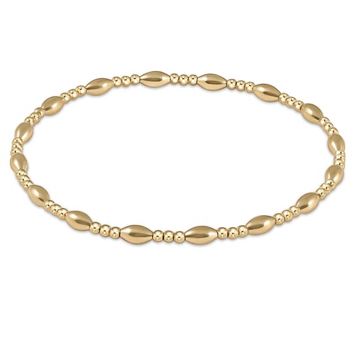 harmony sincerity pattern 2mm bead bracelet - gold by enewton