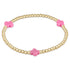 signature cross gold pattern 3mm bead bracelet - bright pink by enewton - A. Dodson's