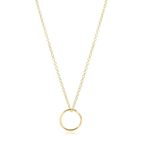 16" necklace gold - halo gold charm by enewton